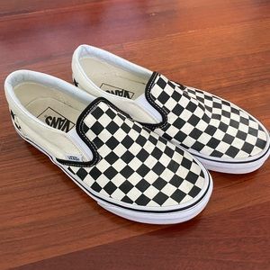 checkered slip on vans
